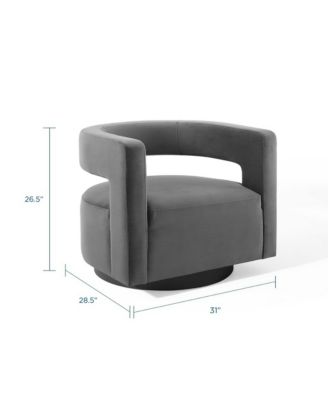 Spin Cutaway Performance Velvet Swivel Armchair