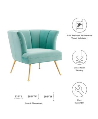  Veronica Channel Tufted Performance Velvet Armchair