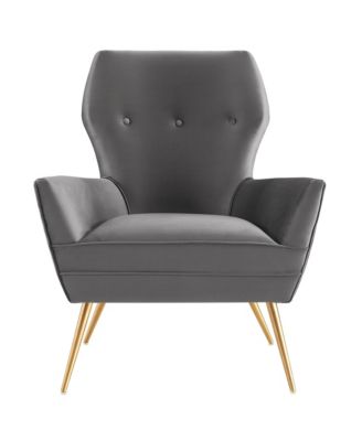  Renata Button Tufted Performance Velvet Armchair