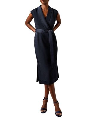 Tux Satin Midi Dress