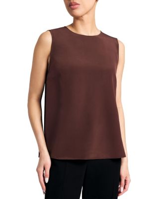 Demi Silk Charmeuse Sleeveless Top