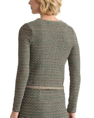 Heritage Lurex Braided Trim Tweed Knit Jacket