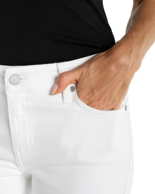 Spring Mid Rise Capri Jeans in Bright White