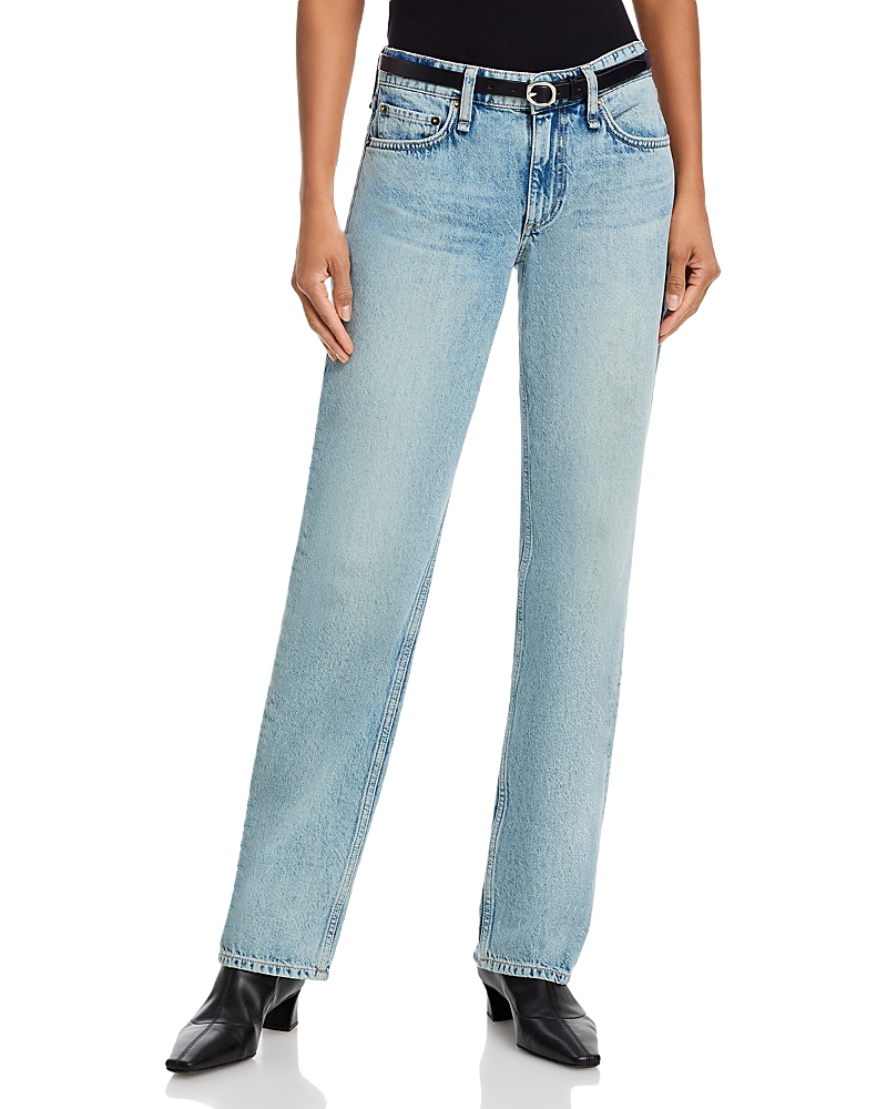 rag & bone Harlow Low Rise Full Straight Jeans in Vista