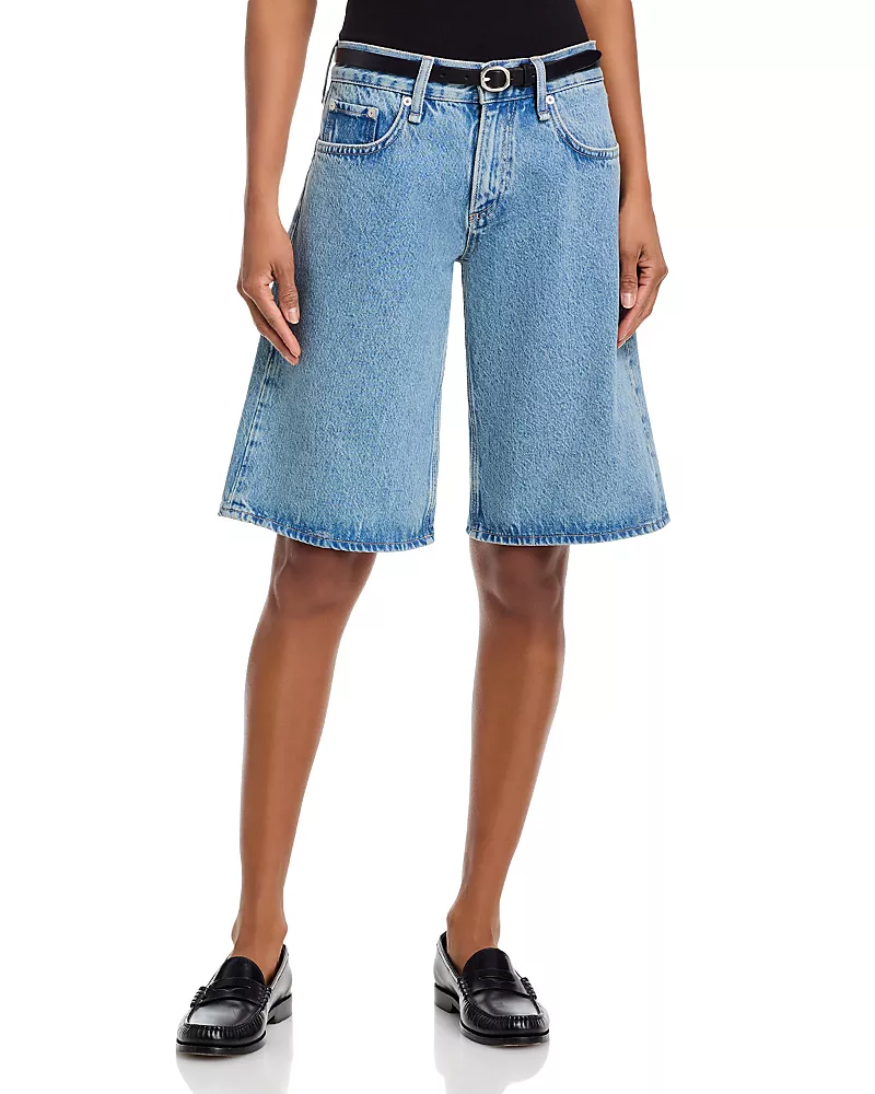 rag & bone Ariel High Rise Jean Shorts in Everglade
