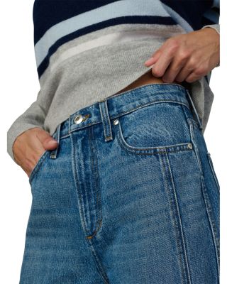 The Harlowe High Rise Cuffed Wide Leg Jeans in Classic