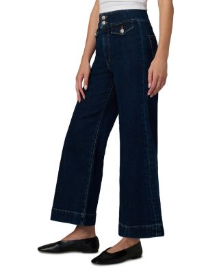 The Ella High Rise Wide Leg Ankle Jeans in Magnetic