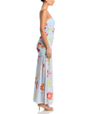 Solana Printed Mesh Maxi Dress