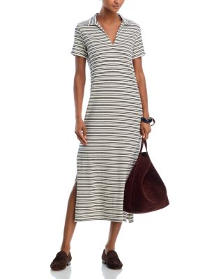 Corin Striped Collared Midi Dress
