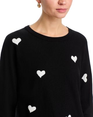 Intarsia Heart Dolman Sleeve Sweater 