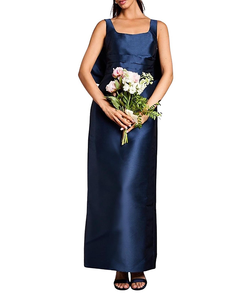 Coast Twill Sleeveless Column Bow Back Dress
