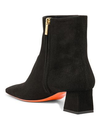  Women's Suede Mid-Heel Ankle Boot