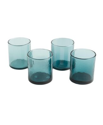 Handblown Hammered Glasses, Set of 4