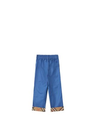 Boys' Check Turn-up Cotton Trousers  - Little Kid, Big Kid