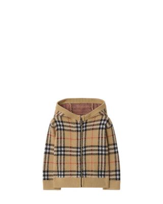 Boys' Check Wool Zip Hoodie - Baby, Little Kid