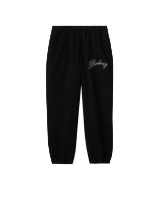  Check Cursive Logo Cotton Jogging Pants