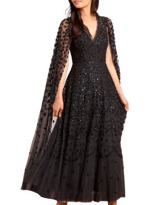 Clover Cape Sleeve Ankle Gown