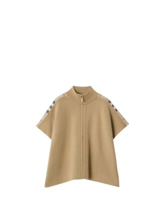 Girls' Reversible Check Wool Cape - Little Kid, Big Kid