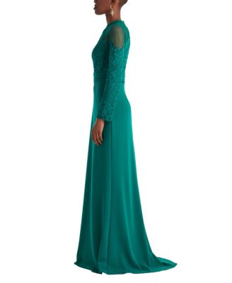  Sinclair Embroidered Crepe Gown