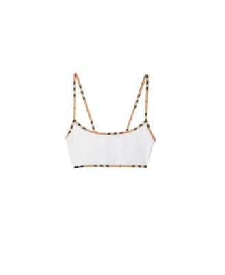  Check Trim Bikini Top