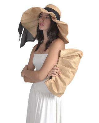 Bella Ruffle Raffia Sun Hat 