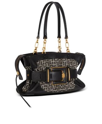  Leather and Monogram Jacquard Anthem Bag