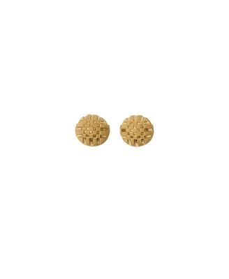  Check Granulation Sphere Earrings