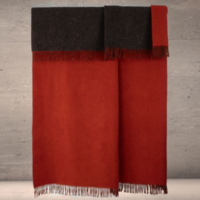 The Gentlemen's Collection Reversible Double Cloth Lambswool Throw