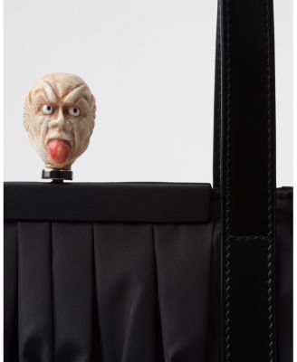  Re-Nylon Medium Tote Bag with Mythological Figure