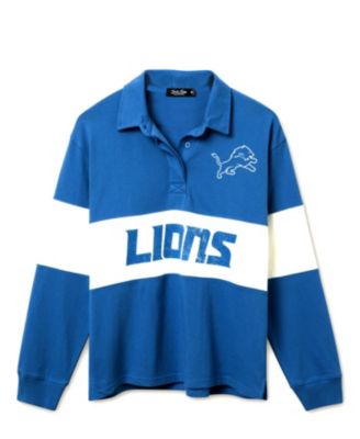  Women's NFL Detroit Lions Rugby Long Sleeve Sweater