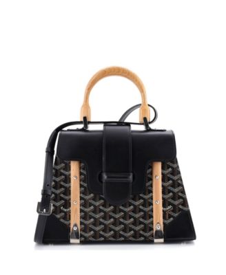 PM Saigon Top Handle Bag Coated Canvas with Leather