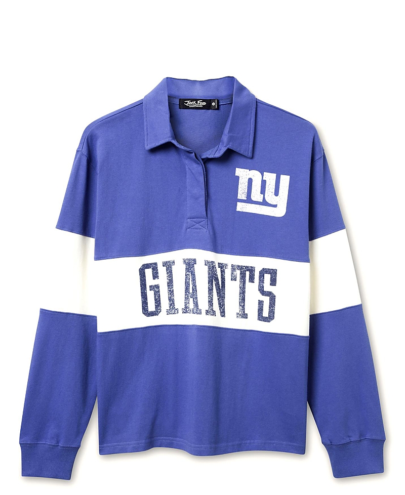 Junk Food Clothing Women's Nfl New York Giants Rugby Long Sleeve Sweater