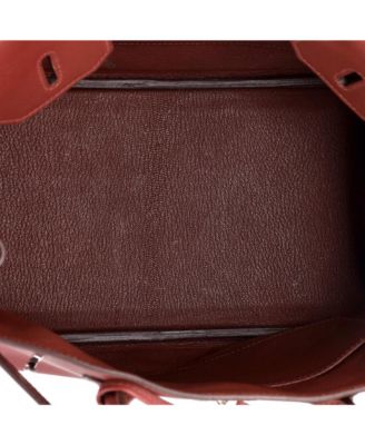 Birkin 30 Handbag Red Swift with Palladium Hardware