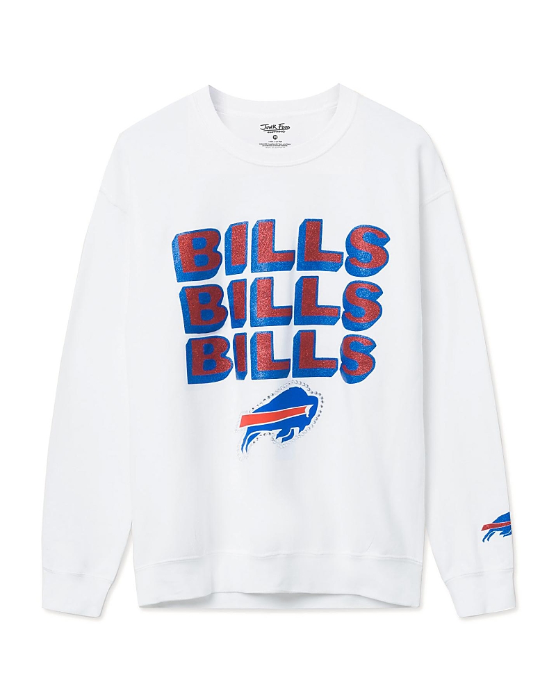 Junk Food Clothing Unisex Nfl Buffalo Bills Repeat Bling Flea Market Crew Fleece