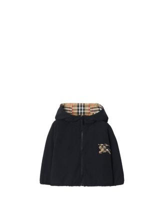 Boys' Reversible Check Hooded Jacket - Baby, Little Kid