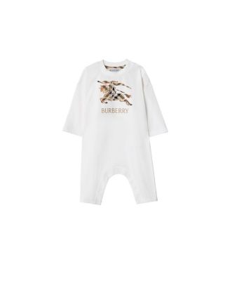  Burberr EKD Check Cotton Jumpsuit - Baby
