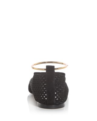 Women's Ballerina Ring Perforated Flats