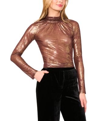 Sofina Ruched Turtleneck Top