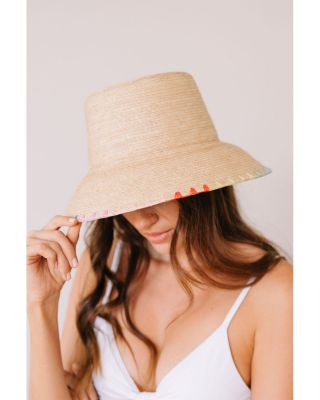 Gabriela Palm Straw Bucket Hat