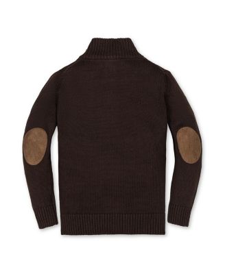 Boys' Organic Half Zip Pullover Sweater with Elbow Patches - Little Kid, Big Kid