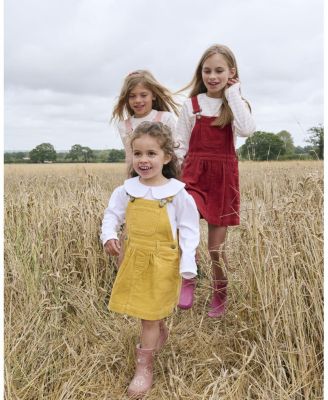  Girls' Ochre Corduroy Overall Dress - Baby, Little Kid, Big Kid