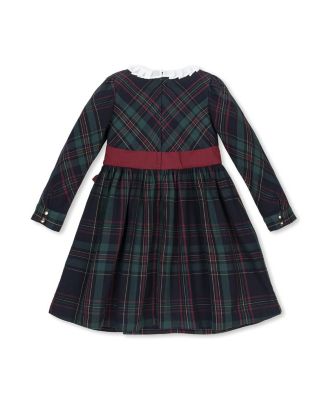 Girls' Organic Pleated Collar Dress with Sash - Baby, Little Kid, Big Kid