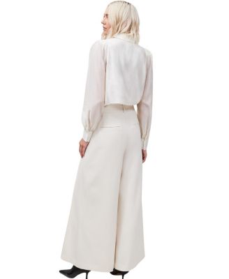  Pleat Detail Wide Leg Pants