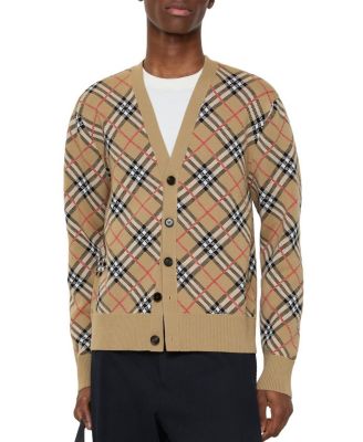  Check Cotton Wool Cardigan