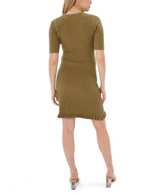 Women's Cotton Knit Knee Length Maternity Sweater Dress