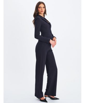  Quinne Striped Single-Breasted Peplum Blazer