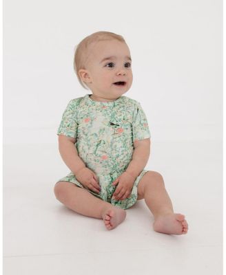 Girls' Sage Blossom Bamboo Twirl Dress with Bodysuit - Baby