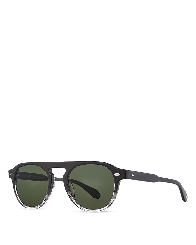 Garrett Leight Harding Navigator Round Sunglasses, 47mm