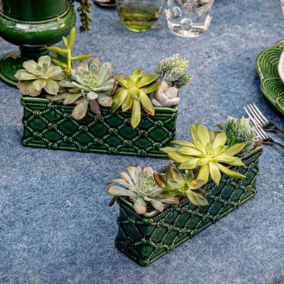 Berry & Thread Petite Parterre Garden 8" Planter, Set of 2