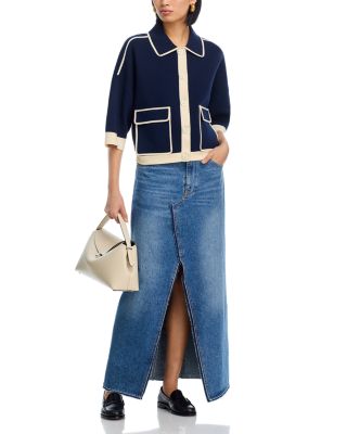 Contrast Trim Cardigan